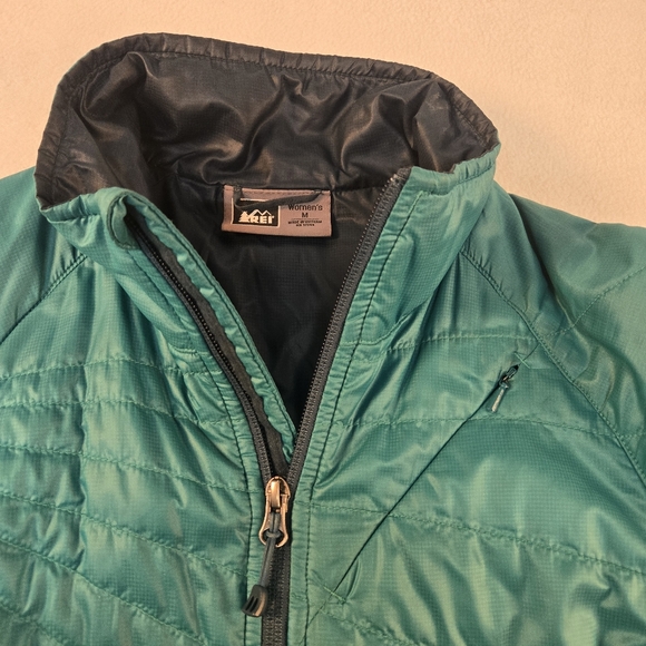 REI Primaloft Pertex Quantum Packable Lightweight Jacket Teal Blue Sz M Womens - Picture 4 of 13